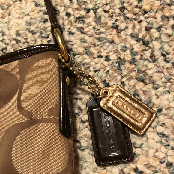 Authentic Coach Brown and Tan Purse - Picture 2 of 7
